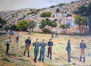 Η μάχη στο Σφακάκι. Πίνακας του Πολύδωρου Αεράκη