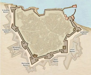 Σχεδιάγραμμα της ενετικής οχύρωσης.